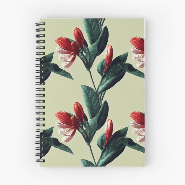 Item preview, Vintage tropical botanical boho pattern green and red designed and sold by Lenkooo.
