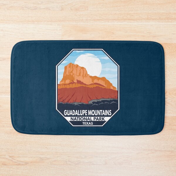 Artikelvorschau, Guadalupe Mountains Nationalpark El Capitan Retro-Emblem entworfen und verkauft von KrisSidDesigns.