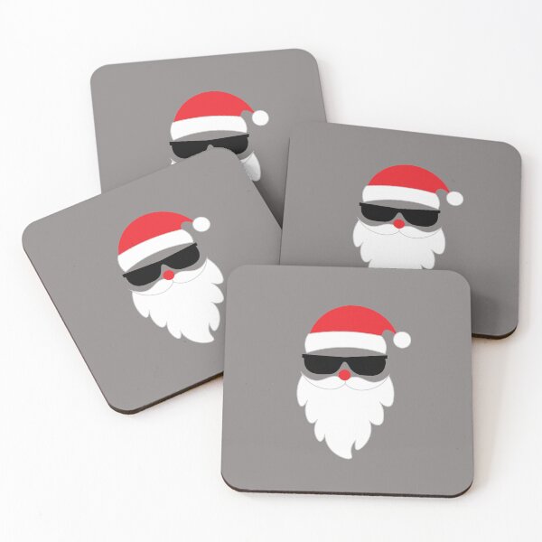 Item preview, white santa and white beard with santa hat and sunglass designed and sold by TheVIP.