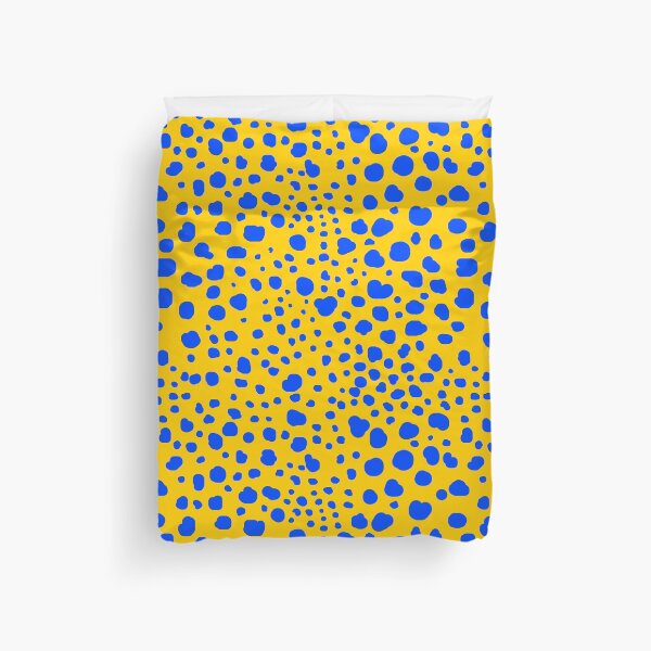 Item preview, A yellow background with blue leopard print pattern designed and sold by detalheseartes.