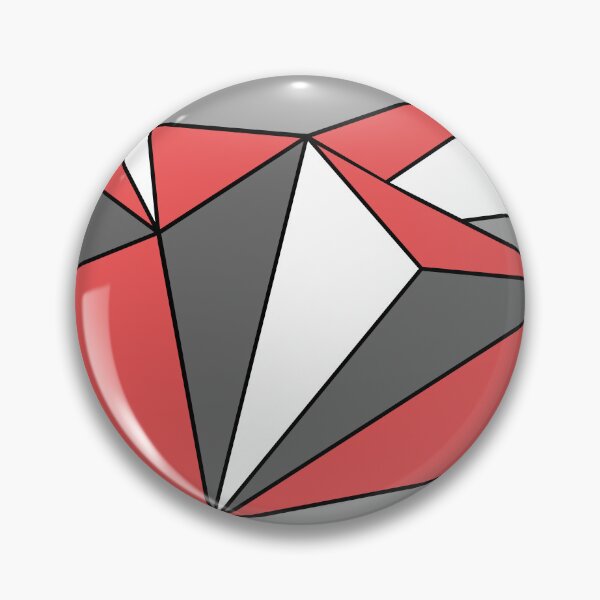 Item preview, Red Gray Black and White Modern Mosaic Polygon Line Pattern designed and sold by All-Black-White.