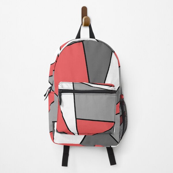 Item preview, Red Gray Black and White Modern Mosaic Polygon Line Pattern designed and sold by All-Black-White.
