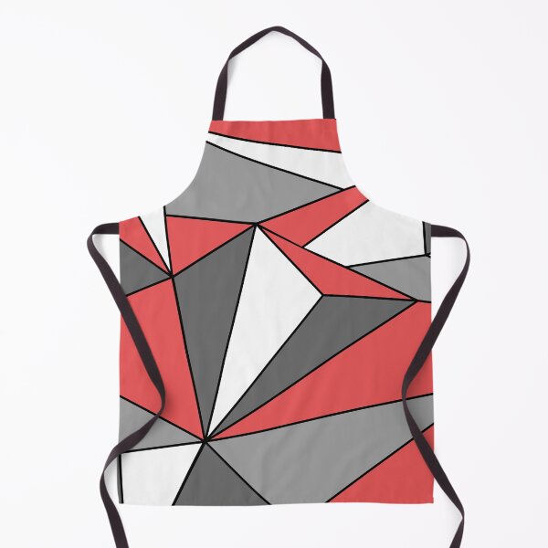 Item preview, Red Gray Black and White Modern Mosaic Polygon Line Pattern designed and sold by All-Black-White.