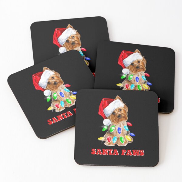 Item preview, Santa Paws Cute Christmas Yorkshire Terrier Dog  designed and sold by PG Illustration.