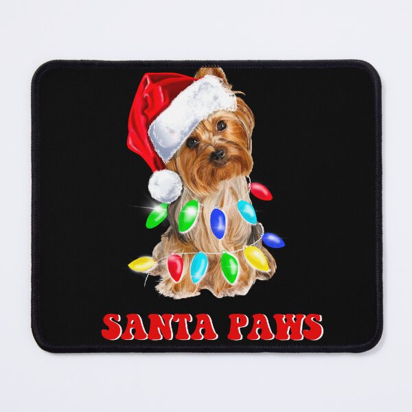 Item preview, Santa Paws Cute Christmas Yorkshire Terrier Dog designed and sold by PG Illustration.