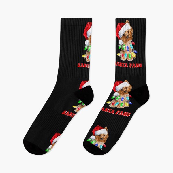 Item preview, Santa Paws Cute Christmas Yorkshire Terrier Dog  designed and sold by PG Illustration.