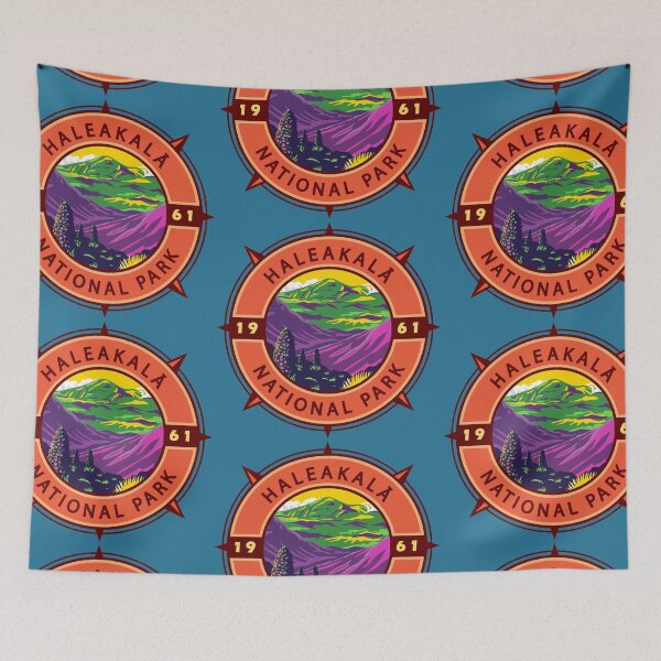 Item preview, Haleakala National Park Retro Compass Emblem designed and sold by KrisSidDesigns.