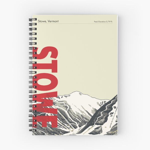 Item preview, Stowe Vermont Vintage Modern Ski Travel Poster designed and sold by ROEDERcraft.