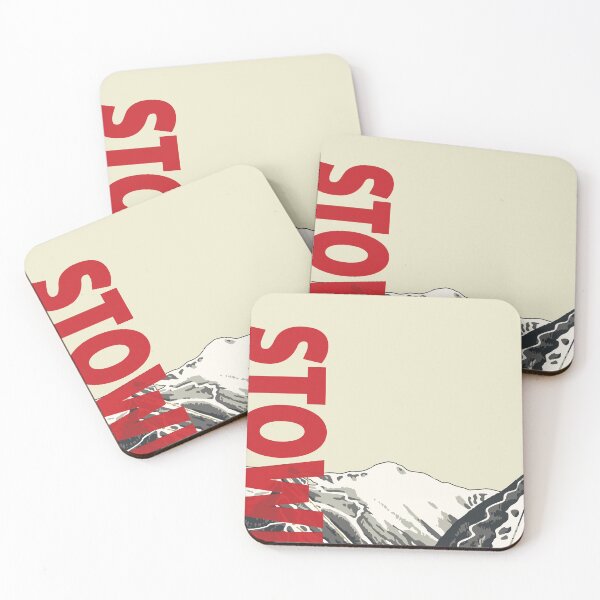 Item preview, Stowe Vermont Vintage Modern Ski Travel Poster designed and sold by ROEDERcraft.