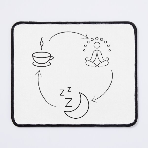 Item preview, Coffe Yoga Sleep Repeat Design designed and sold by Olivvier.