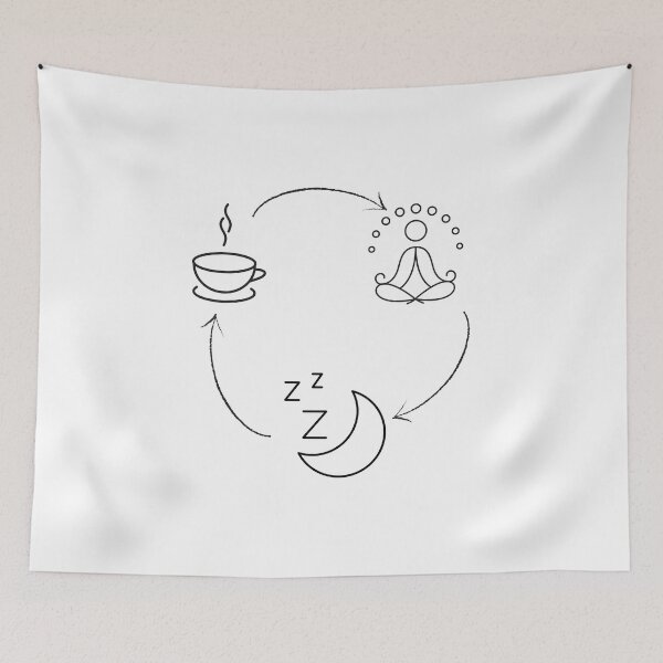 Item preview, Coffe Yoga Sleep Repeat Design designed and sold by Olivvier.