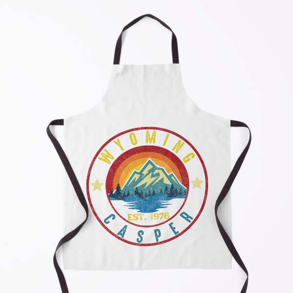 Item preview, Casper Retro Mountains Wyoming Design For Visitors Residents designed and sold by DadJokeDescript.
