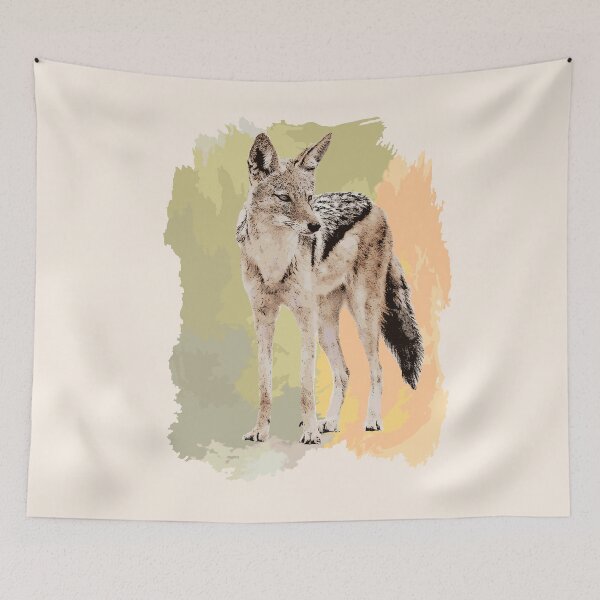 Item preview, Black-backed Jackal Watercolor Artwork for Jackal Fans designed and sold by Scotch Macaskill.