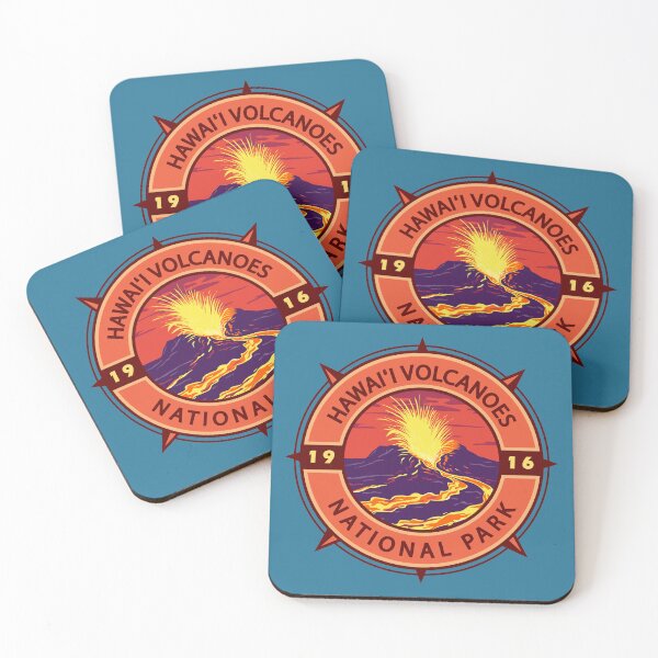 Item preview, Hawaii Volcanoes National Park Retro Compass Emblem designed and sold by KrisSidDesigns.