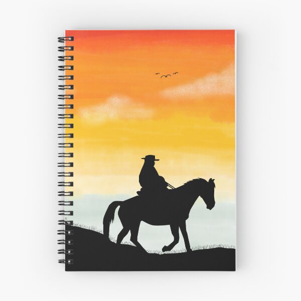 Item preview, Cowboy Rider Sunset Siloett 1 - Throw Pillows and Prints.  designed and sold by ScatterHub.