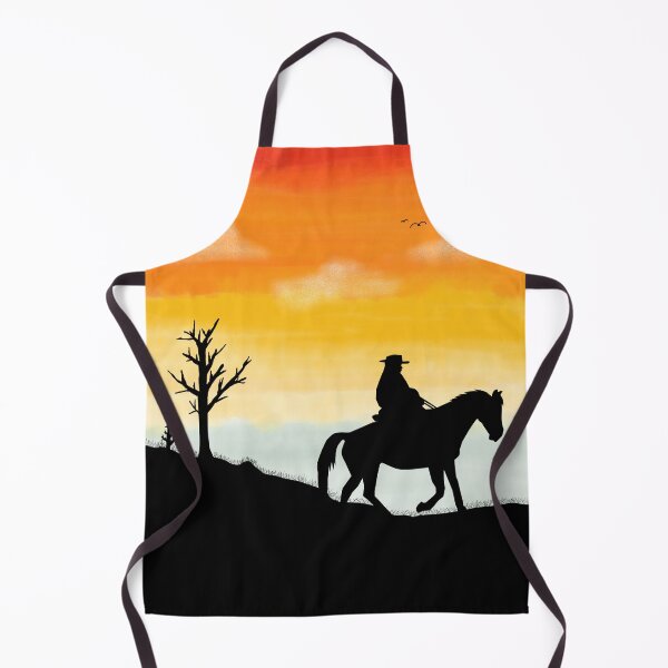 Item preview, Cowboy Rider Sunset Siloett 1 - Throw Pillows and Prints.  designed and sold by ScatterHub.