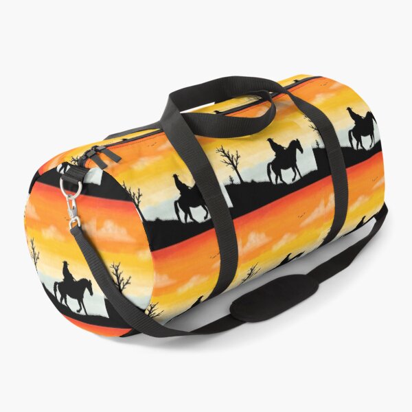 Item preview, Cowboy Rider Sunset Siloett 1 - Throw Pillows and Prints.  designed and sold by ScatterHub.