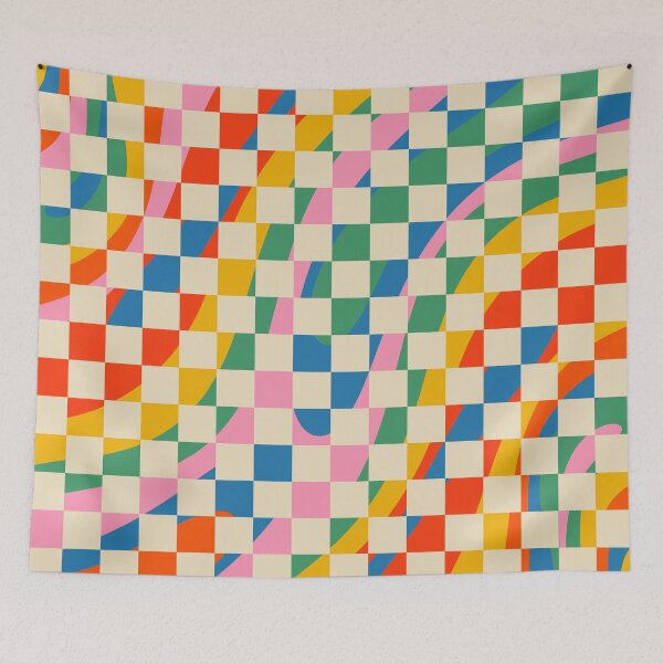 Item preview, Wavy Check Colorful Retro Trippy Abstract Pattern designed and sold by kierkegaard.