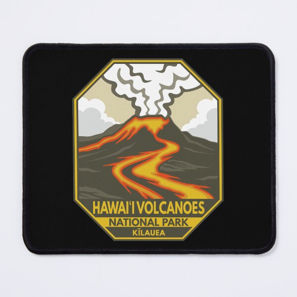 Item preview, Hawaii Volcanoes National Park Kilauea Retro Emblem designed and sold by KrisSidDesigns.