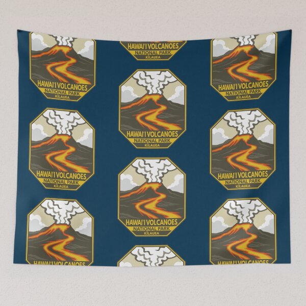 Item preview, Hawaii Volcanoes National Park Kilauea Retro Emblem designed and sold by KrisSidDesigns.