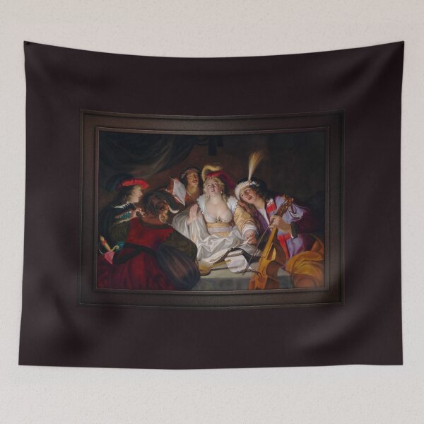 Item preview, A Musical Company by Gerard Seghers Remastered Xzendor7 Classical Art Old Masters Reproductions designed and sold by Xzendor7 Digital Art Creations.