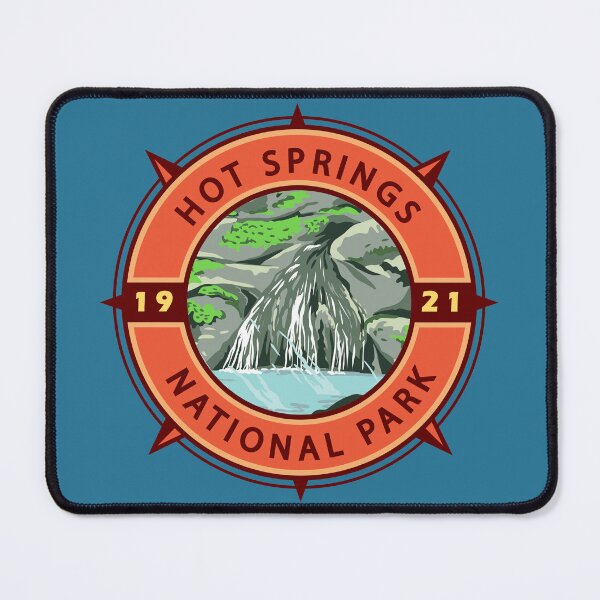 Item preview, Hot Springs National Park Retro Compass Emblem designed and sold by KrisSidDesigns.