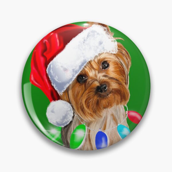 Item preview, Cute Christmas Santa Paws Yorkshire Terrier Puppy Dog designed and sold by PG Illustration.