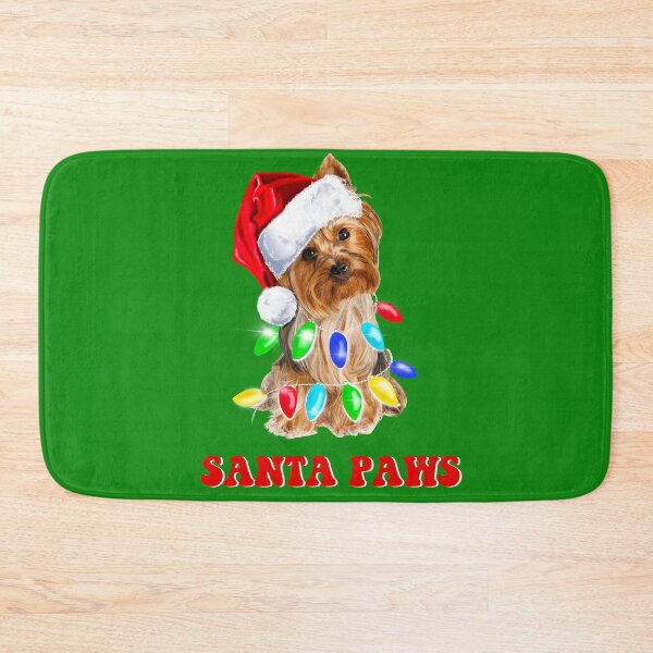 Item preview, Cute Christmas Santa Paws Yorkshire Terrier Puppy Dog designed and sold by PG Illustration.