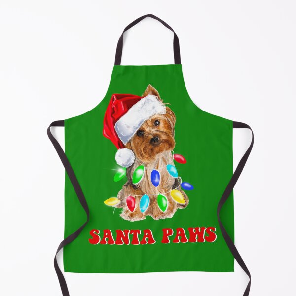 Item preview, Cute Christmas Santa Paws Yorkshire Terrier Puppy Dog designed and sold by PG Illustration.
