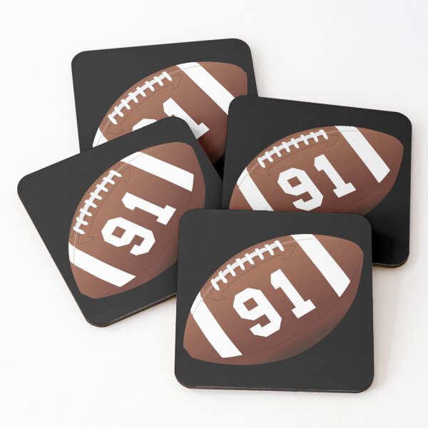 Item preview, American football ball number 91, ninety one designed and sold by TheCultStuff.