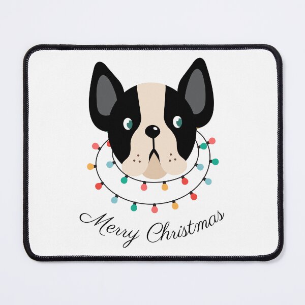 Item preview, Merry Christmas Boston Terrier  designed and sold by MollyJaneArt.