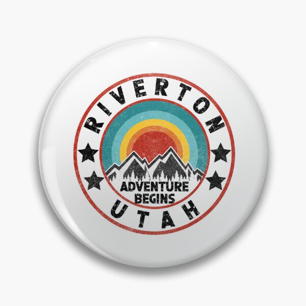 Item preview, Riverton Distressed Looking Retro Utah Gift For Travel designed and sold by DadJokeDescript.