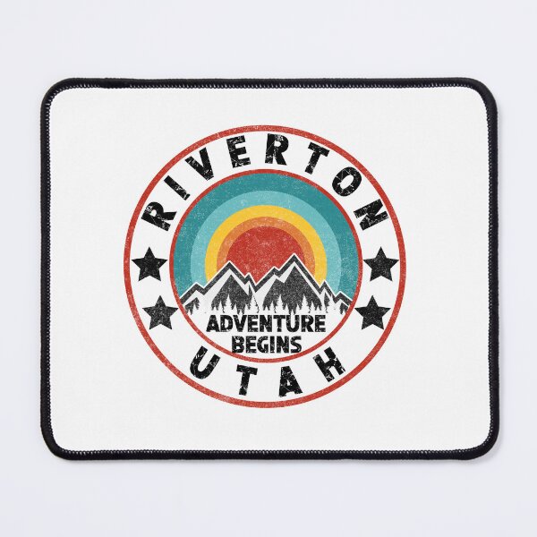 Item preview, Riverton Distressed Looking Retro Utah Gift For Travel designed and sold by DadJokeDescript.