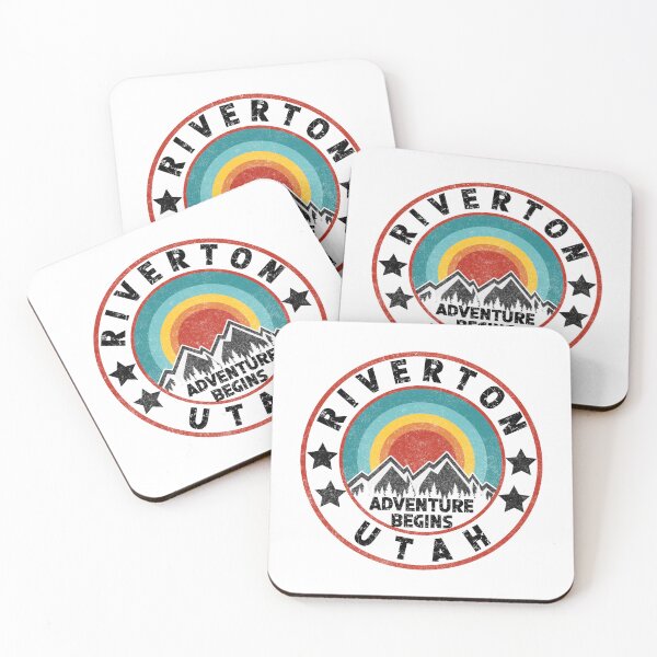Item preview, Riverton Distressed Looking Retro Utah Gift For Travel designed and sold by DadJokeDescript.