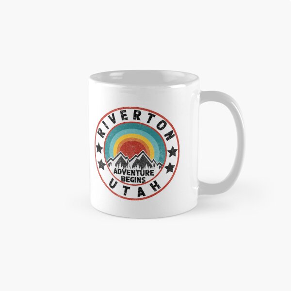 Item preview, Riverton Distressed Looking Retro Utah Gift For Travel designed and sold by DadJokeDescript.