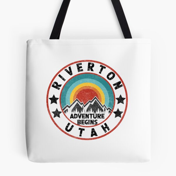 Item preview, Riverton Distressed Looking Retro Utah Gift For Travel designed and sold by DadJokeDescript.