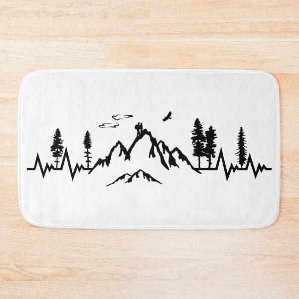 Item preview, Kopie von Mountain Heartbeat, Hiking, Camping, Nature, Mountains Pulse designed and sold by claudiasartwork.