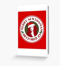MERRY NEWTONMAS with Sir Isaac Newton Greeting Card