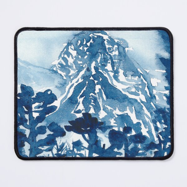 Item preview, Watercolor blue landscape, abstract landscape, trees designed and sold by anaozzart.