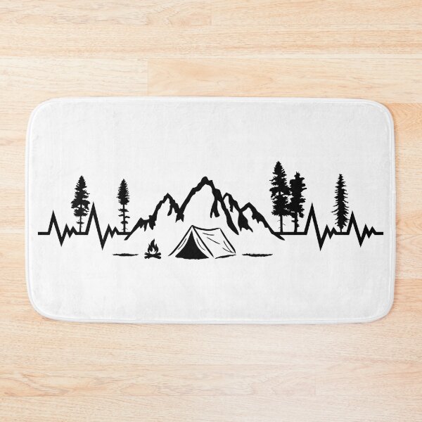 Item preview, Kopie von Mountain Heartbeat, Hiking, Camping, Nature, Mountains Pulse designed and sold by claudiasartwork.