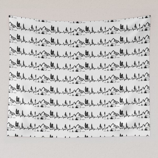 Item preview, Kopie von Mountain Heartbeat, Hiking, Camping, Nature, Mountains Pulse designed and sold by claudiasartwork.