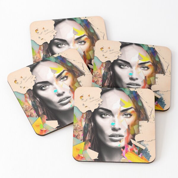 Artikelvorschau, Schönes abstraktes Collagen-Porträt von Megan Fox entworfen und verkauft von Aspectvs.