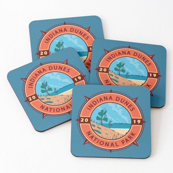 Item preview, Indiana Dunes National Park Retro Compass Emblem designed and sold by KrisSidDesigns.