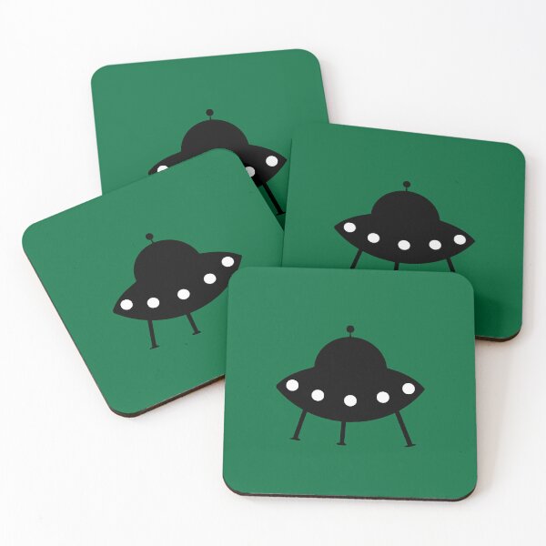 Item preview, Black Flying Saucer Green Background designed and sold by GemsAnatomy.