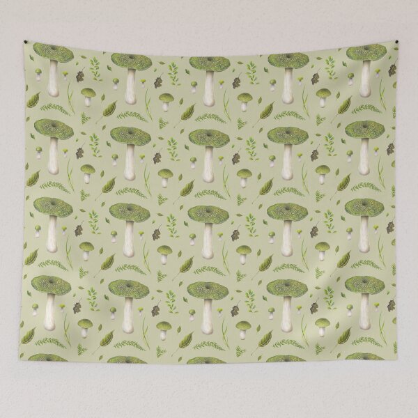 Item preview, Green Russula Pattern designed and sold by Forest of Wonders.