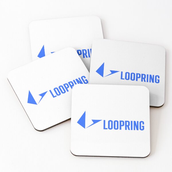 Item preview, Loopring LRC Crypto Altcoin - Clean Horizontal Blue Logo designed and sold by CryptoMoods.