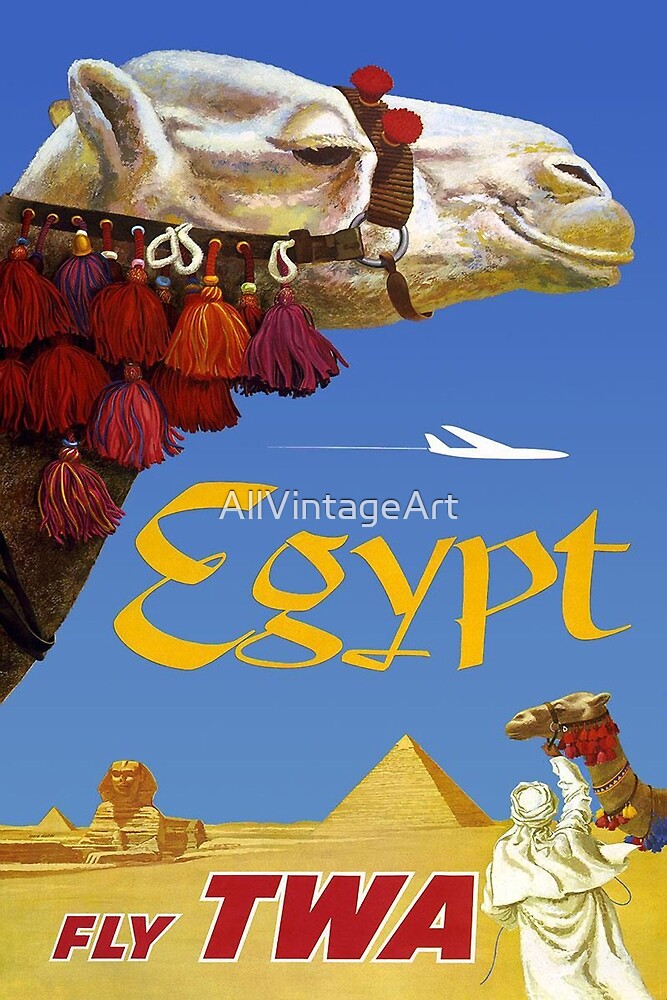 vintage egypt travel poster