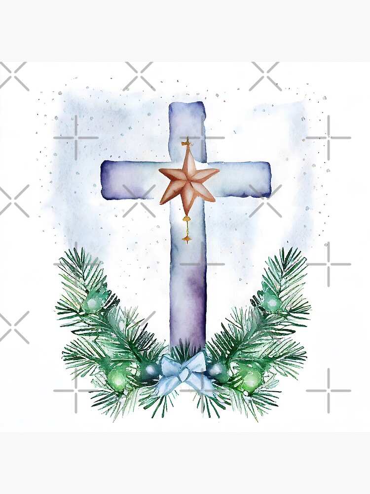 religious christmas watercolors