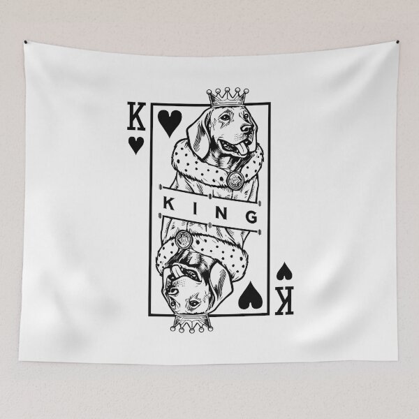 Item preview, Magyar Vizsla King Of Hearts Funny Dog Playing Card Pop Art designed and sold by GrandeDuc.