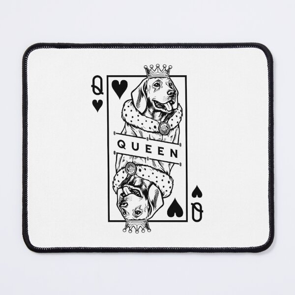 Item preview, Magyar Vizsla Queen Of Hearts Funny Dog Playing Card Pop Art designed and sold by GrandeDuc.
